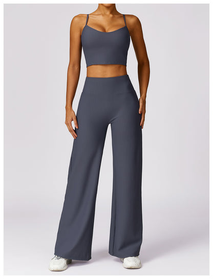 EVE RIB WIDE-LEG PANTS