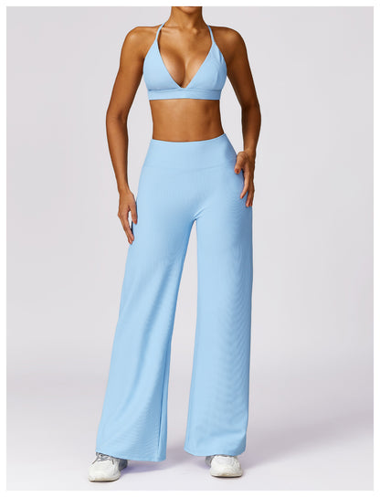 EVE RIB WIDE-LEG PANTS