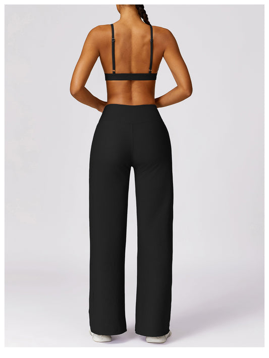 EVE RIB WIDE-LEG PANTS