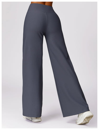 EVE RIB WIDE-LEG PANTS