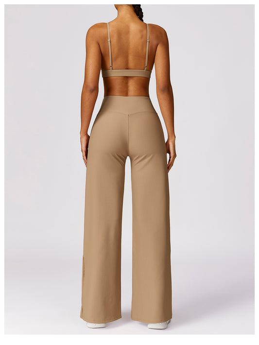 EVE RIB WIDE-LEG PANTS