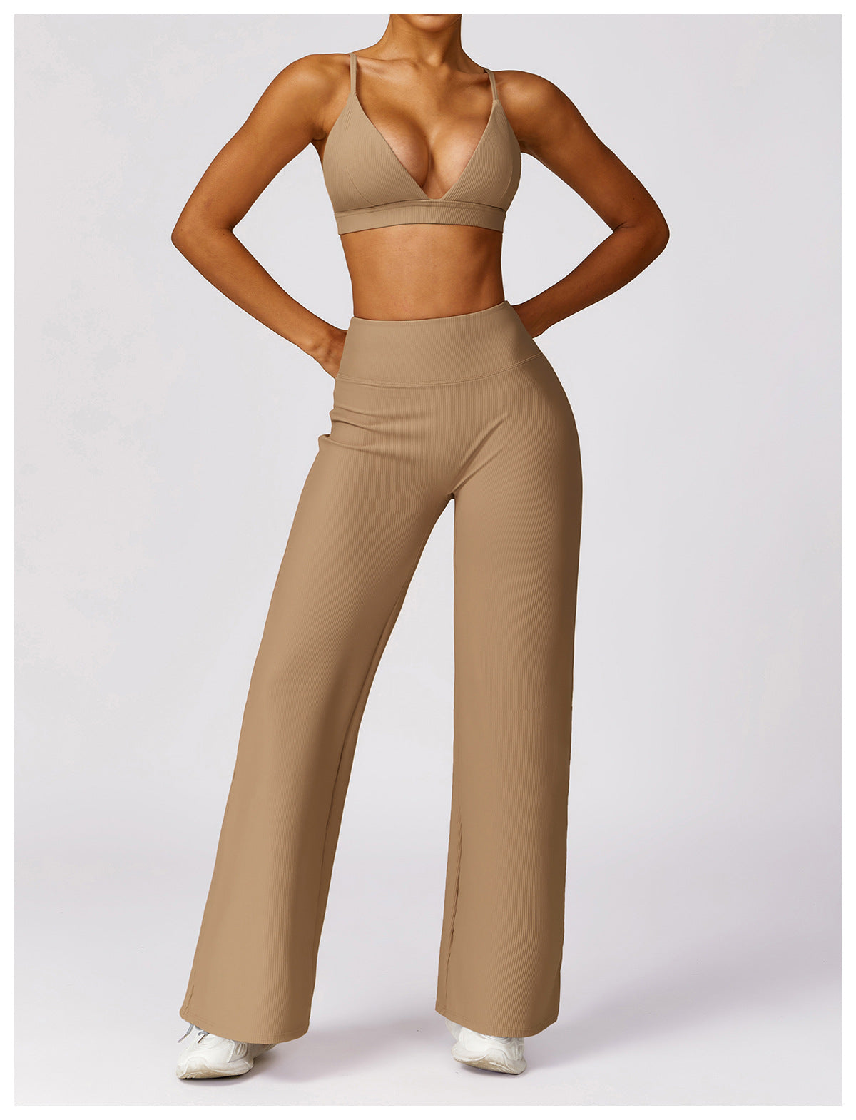 EVE RIB WIDE-LEG PANTS