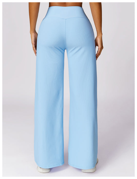 EVE RIB WIDE-LEG PANTS