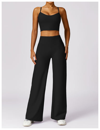 EVE RIB WIDE-LEG PANTS