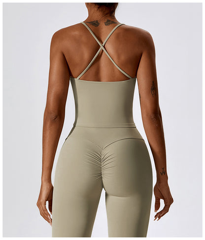 ROSE CROSS-BACK ACTIVE TANK