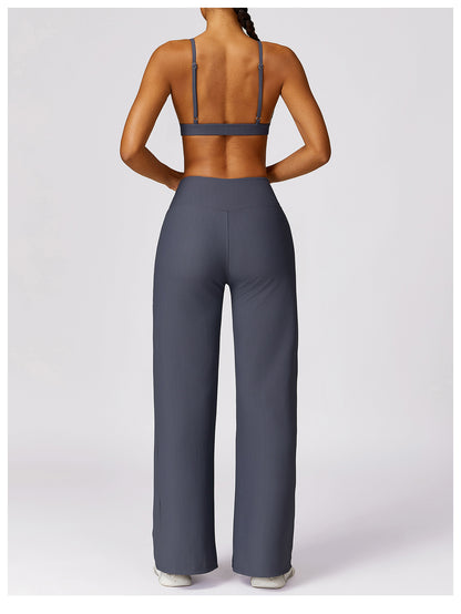 EVE RIB WIDE-LEG PANTS