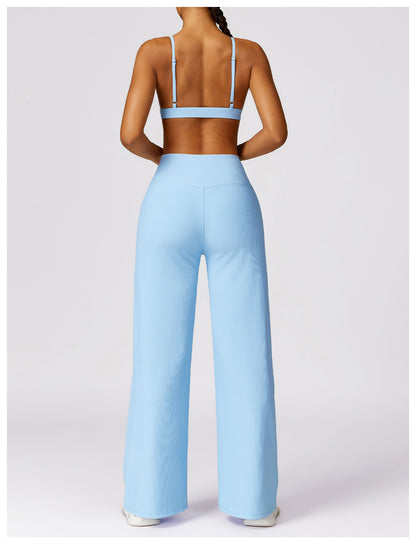 EVE RIB WIDE-LEG PANTS